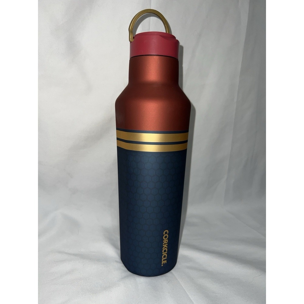 CORKCICLE CAPTAIN MARVEL GIRL SPORT CANTEEN 20OZ STEEL TUMBLER WATER BOTTLE READ
